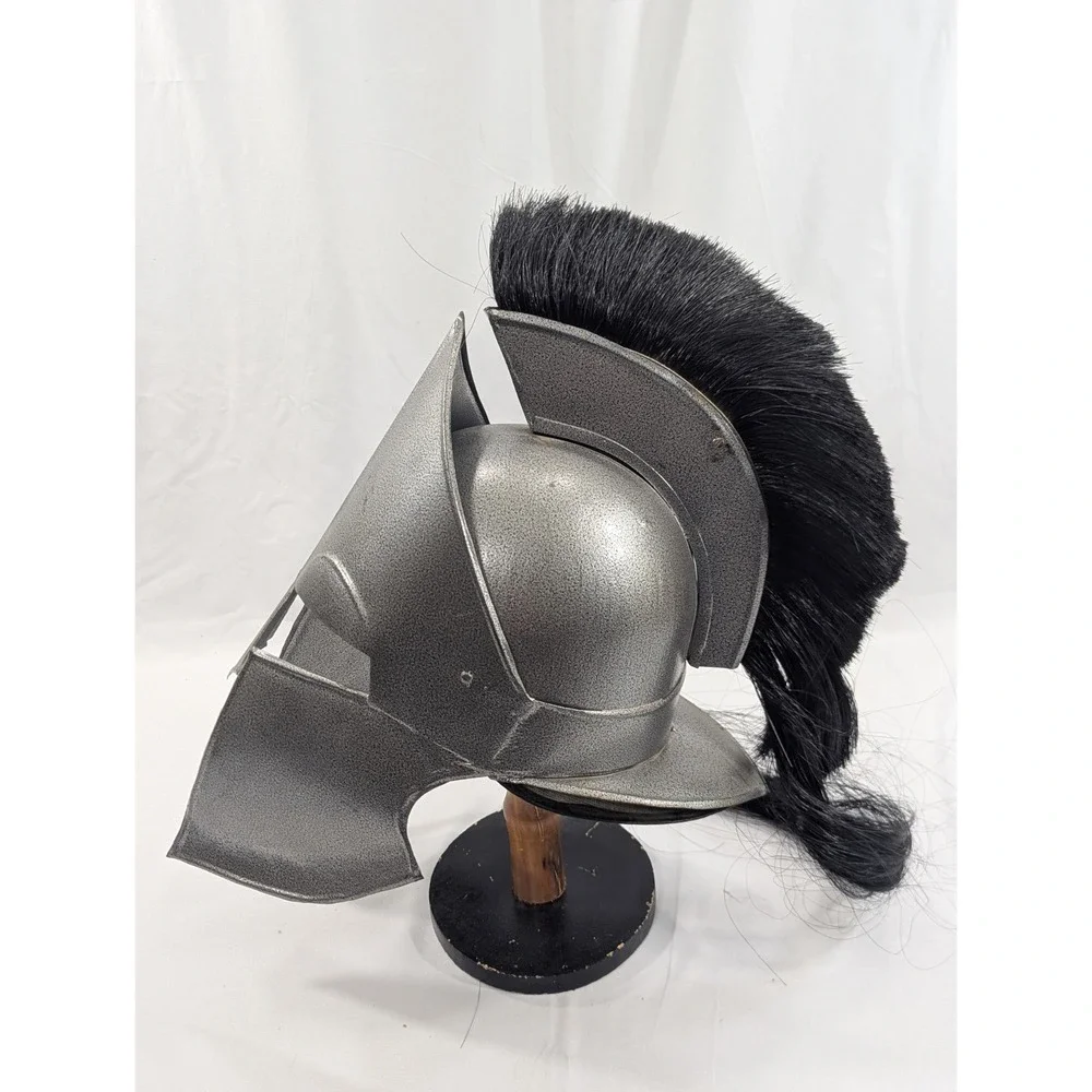 Spartan Warrior‎ Helmet Armor Achilles Troy Metal Black Large Heavy